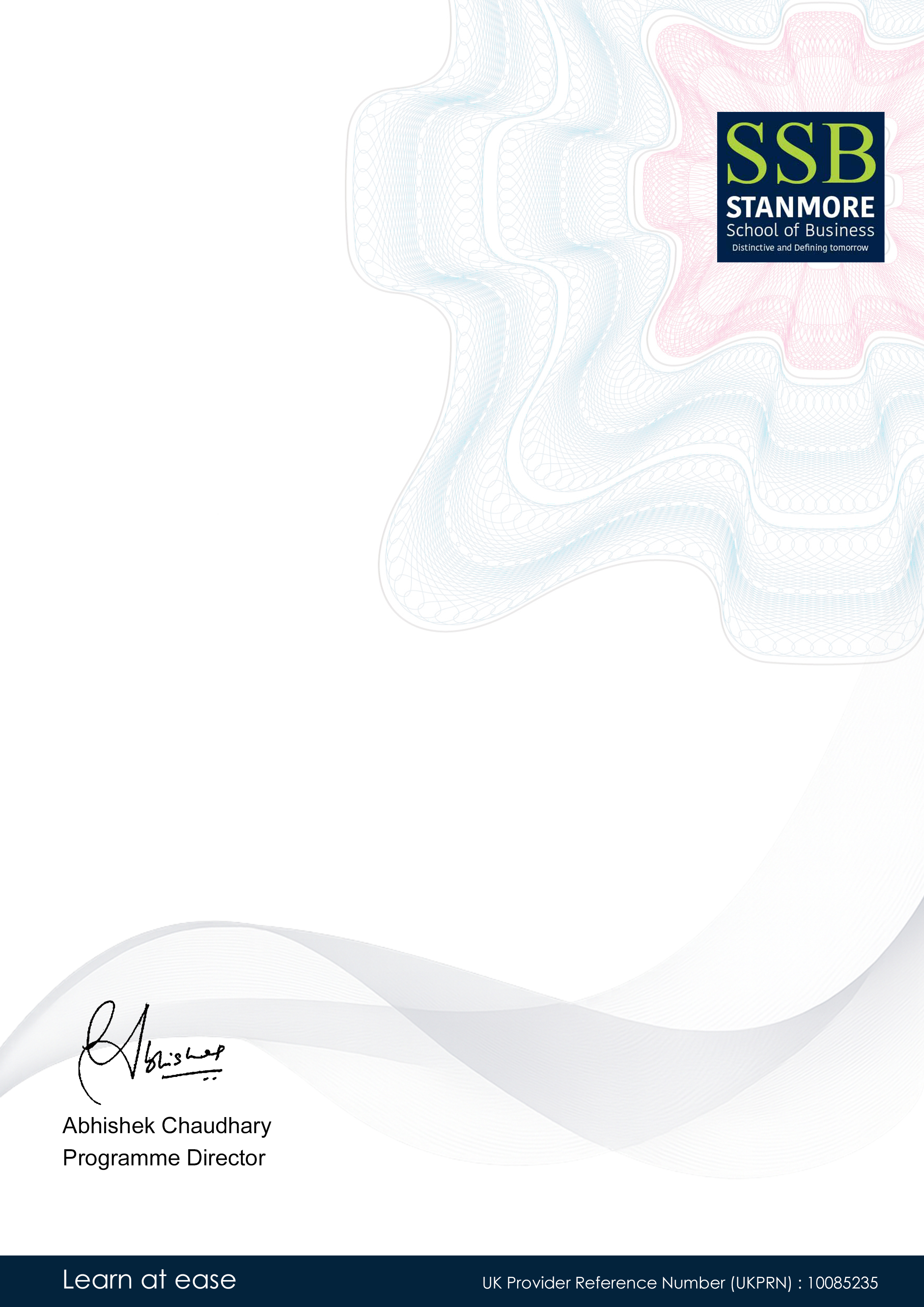 Beispiel-Zertifikatshintergrund